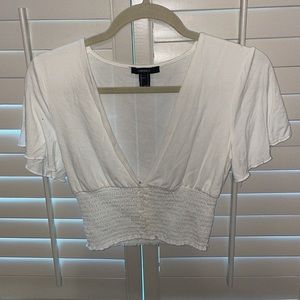 White blouse with buttons